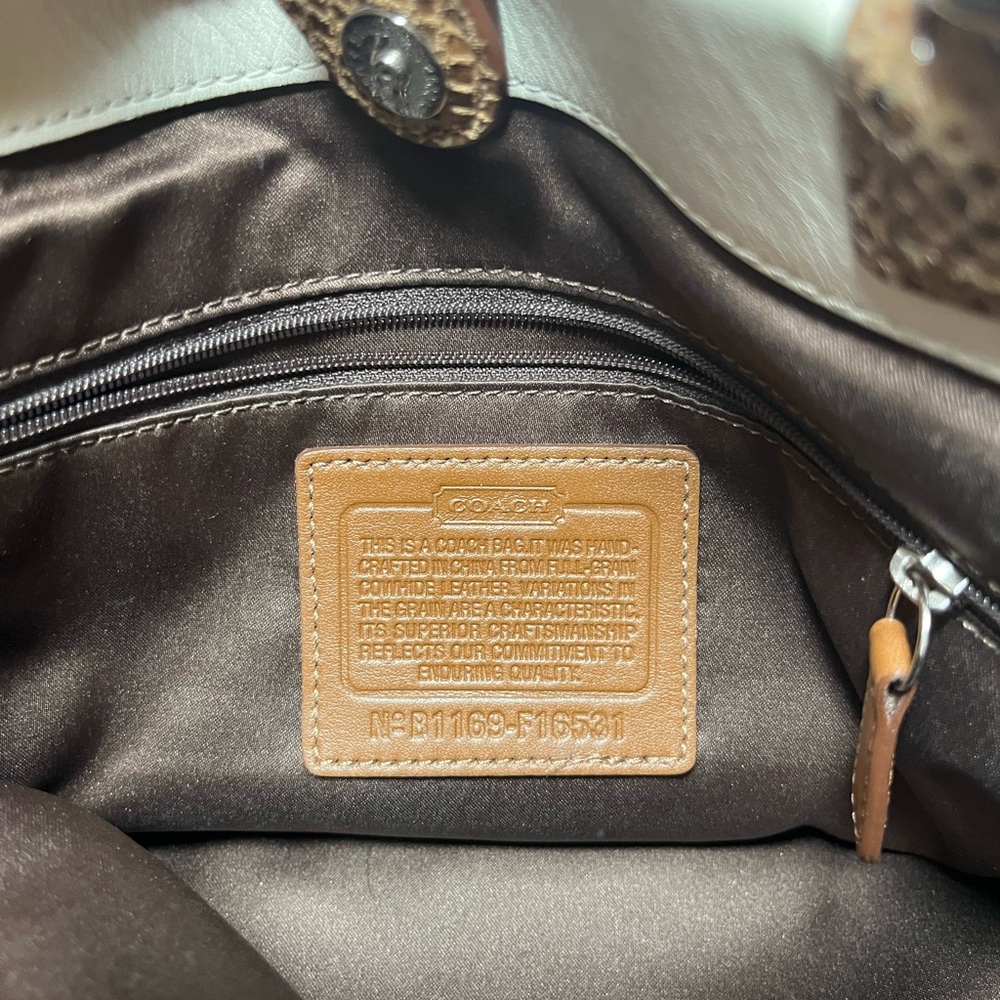 Coach Penelope White Leather Satchel F16531 - Picture 7 of 14